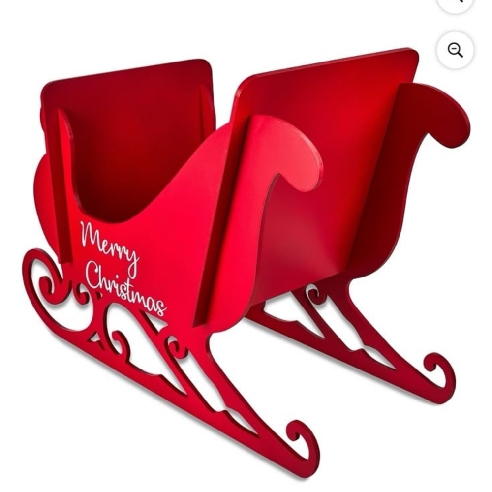Christmas Holiday Time Wooden Slotted Sleigh. Brand New. - Picture 7 of 8